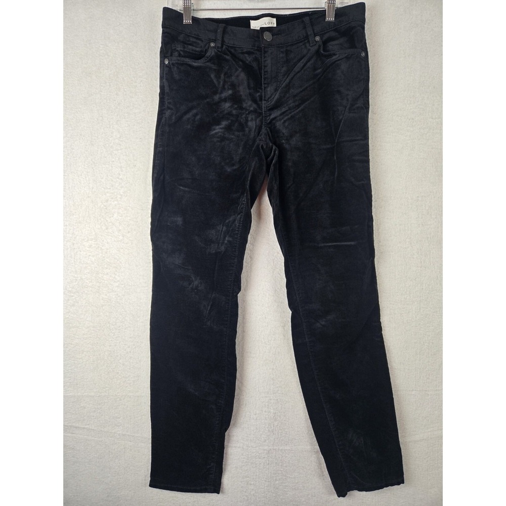 Loft Modern Skinny‎ Pants Size 27 4 Cotton Blend Black